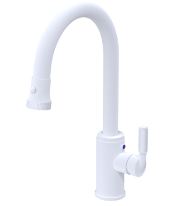Rubinet 8JHOL Single Hole Single Control Kitchen Set With Retractable Dual Function Spray