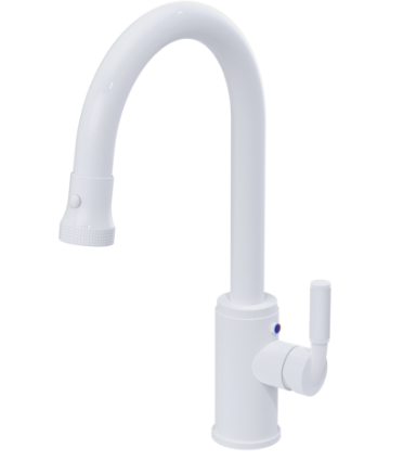 Rubinet 8JHOL Single Hole Single Control Kitchen Set With Retractable Dual Function Spray