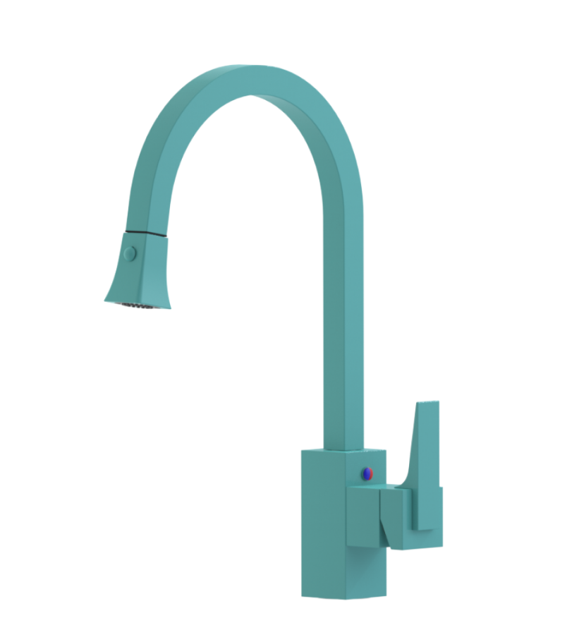 Rubinet 8JRSL Single Control Kitchen Set With Retractable Spray