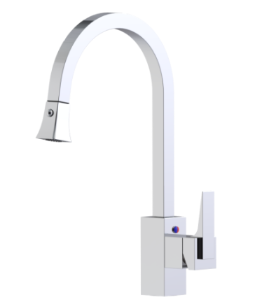 Rubinet 8JRSL Single Control Kitchen Set With Retractable Spray