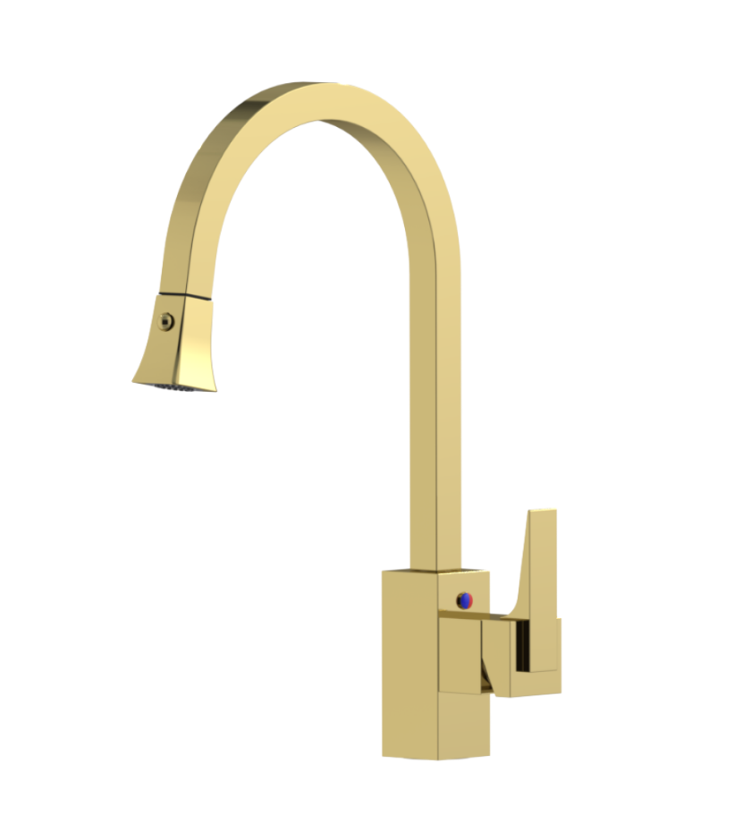 Rubinet 8JRSL Single Control Kitchen Set With Retractable Spray