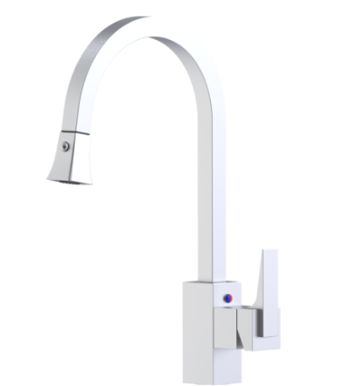 Rubinet 8JRSL Single Control Kitchen Set With Retractable Spray