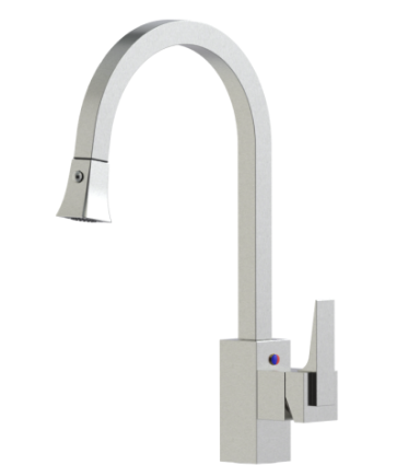 Rubinet 8JRSL Single Control Kitchen Set With Retractable Spray