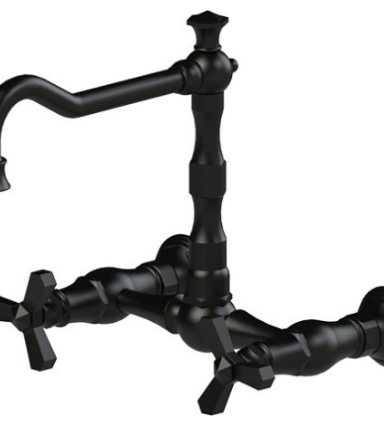 Rubinet 8WHXC Wall Mount Kitchen Bridge Faucet