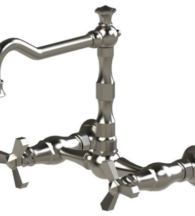 Rubinet 8WHXC Wall Mount Kitchen Bridge Faucet