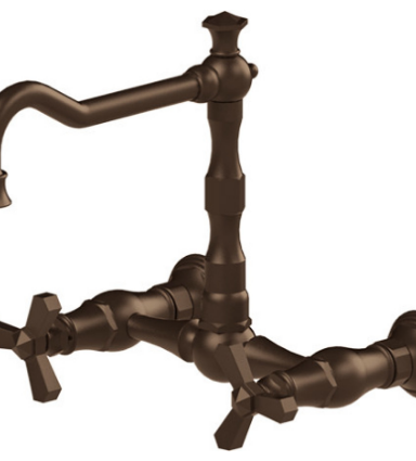 Rubinet 8WHXC Wall Mount Kitchen Bridge Faucet