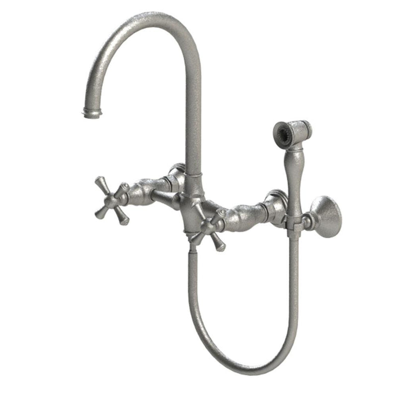 Rubinet 8XFMC Wall Mount Kitchen Bridge With Hand Held Spary