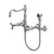 Rubinet 8XHXC Wall Mount Kitchen Bridge Faucet With Hand Spray