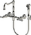 Rubinet 8XHXL Wall Mount Kitchen Bridge Faucet With Hand Spray