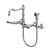 Rubinet 8XHXL Wall Mount Kitchen Bridge Faucet With Hand Spray