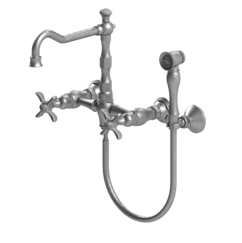 Rubinet 8XRVC Wall Mount Kitchen Bridge With Hand Held Spary