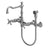 Rubinet 8XRVC Wall Mount Kitchen Bridge With Hand Held Spary