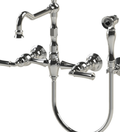 Rubinet 8XRVL Wall Mount Kitchen Bridge With Hand Held Spary - Parent