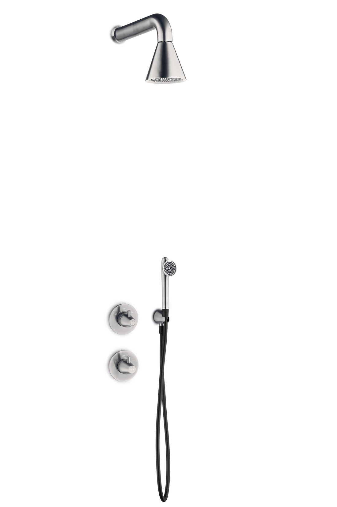 Jee-O 900-6420 Cone Shower Set 02 Wall With Shower, TH Mixer, Diverter and Wall Handshower