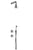 Jee-O 900-6420 Cone Shower Set 02 Wall With Shower, TH Mixer, Diverter and Wall Handshower