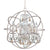 Crystorama 9025-OS-GS-MWP Solaris 4 Light Golden Shadow Crystal Mini Chandelier - Olde Silver