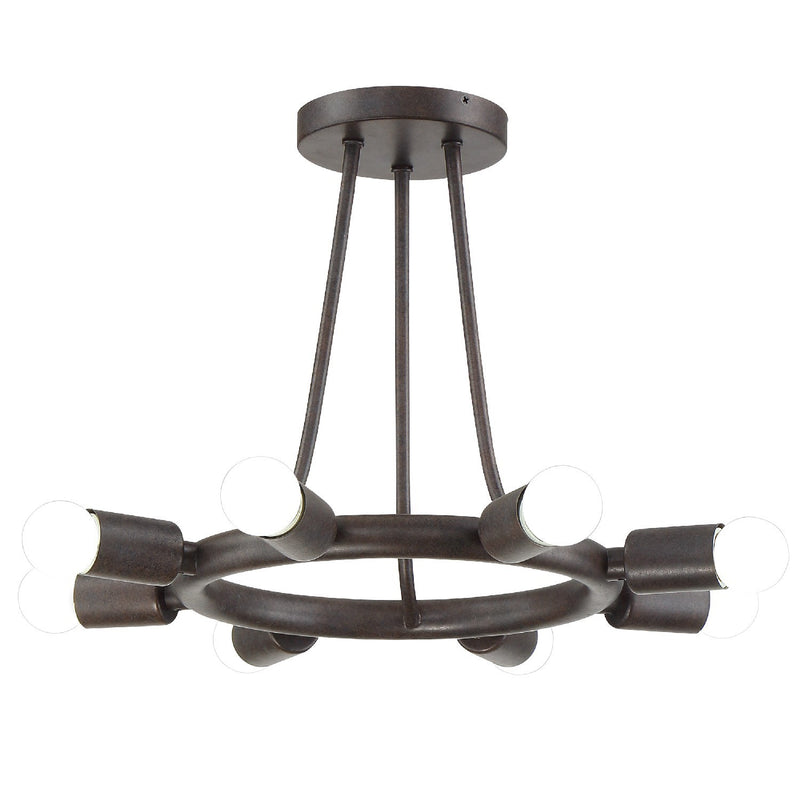 Crystorama 9043 Dakota 8 Light Ceiling Mount