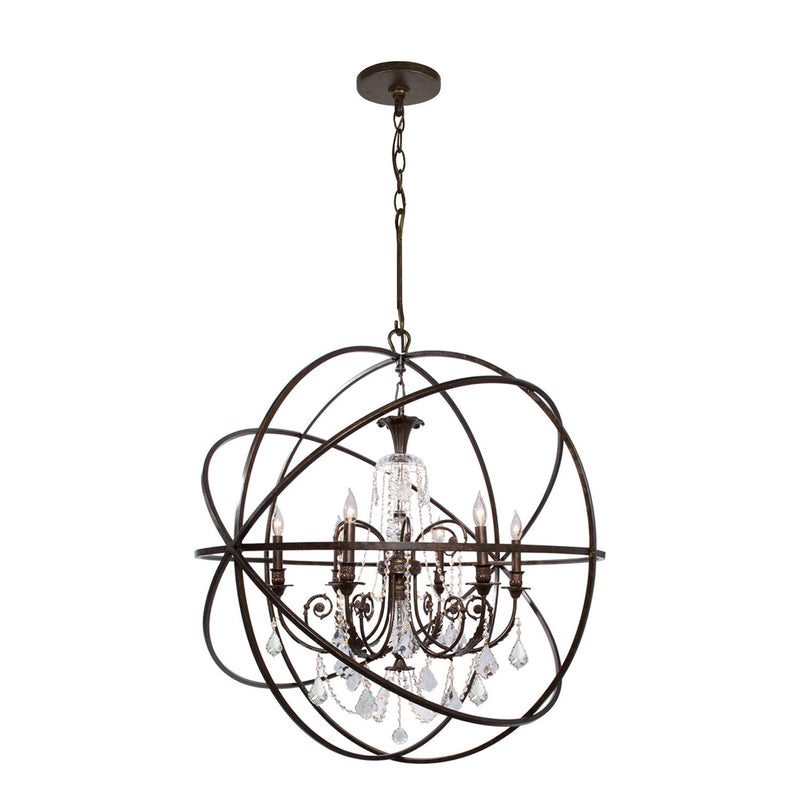 Crystorama 9219-CL-MWP Solaris 6 Light Crystal Sphere Chandelier - Parent