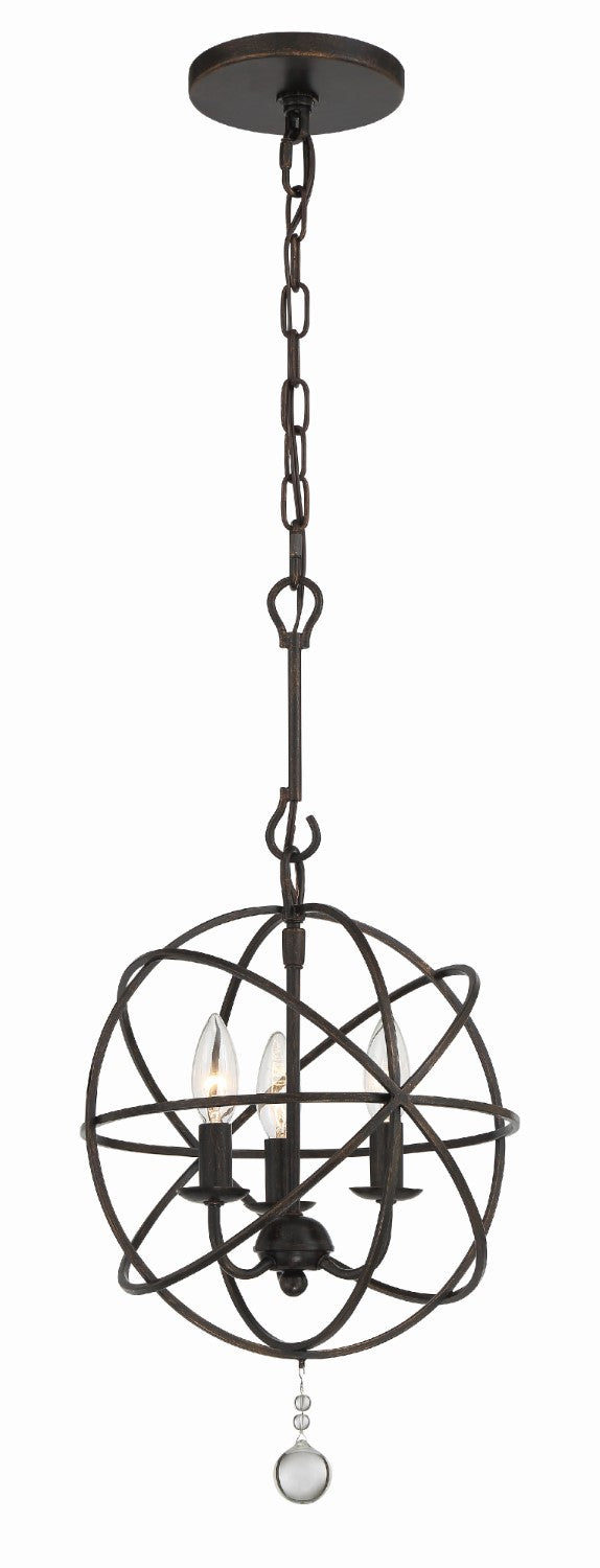 Crystorama 9225 Solaris 3 Light Mini Chandelier