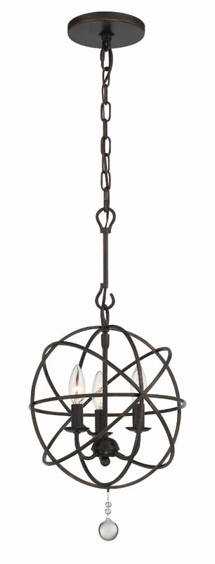 Crystorama 9225 Solaris 3 Light Mini Chandelier