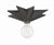 Crystorama 9230-BK Astro 1 Light Wall Mount - Black