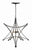 Crystorama 9236-BK Astro 4 Light Chandelier - Black