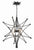 Crystorama 9236-BK Astro 4 Light Chandelier - Black