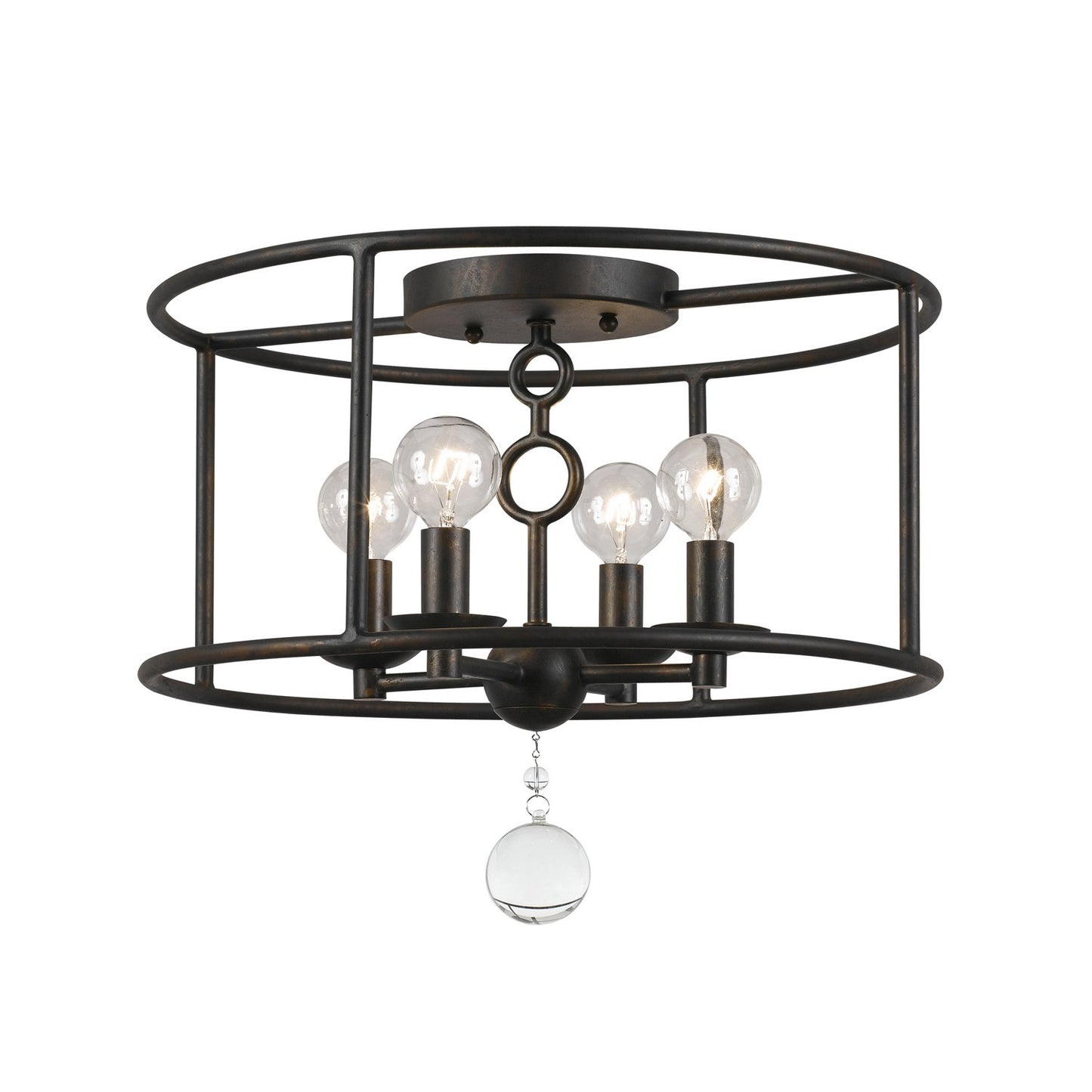 Crystorama 9267-EB Cameron 4 Light Ceiling Mount - English Bronze