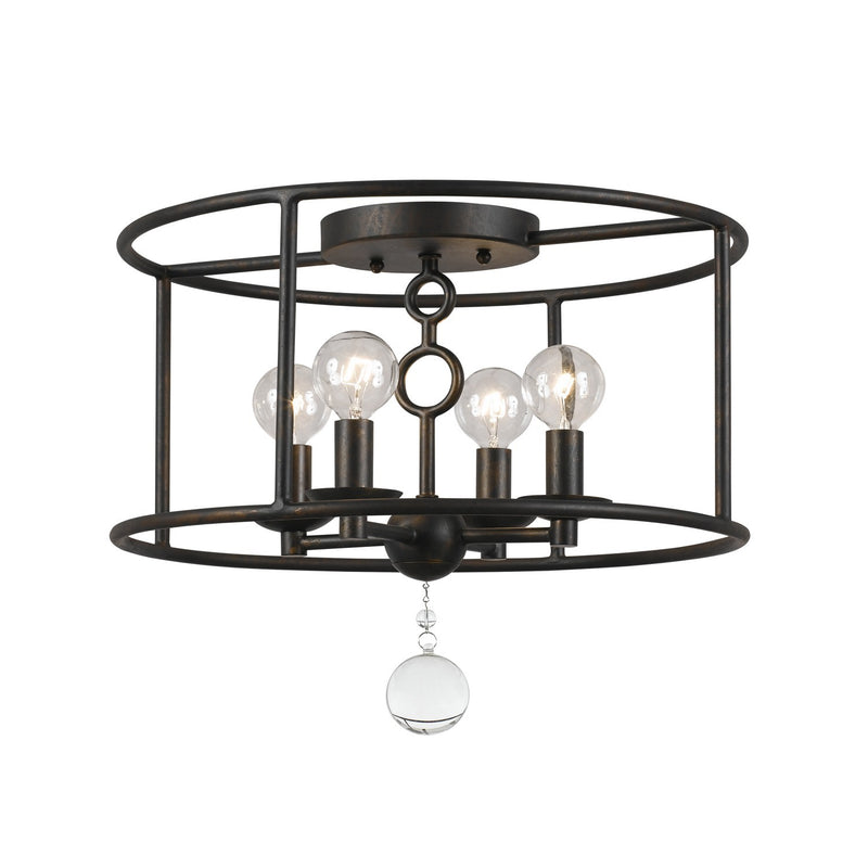Crystorama 9267-EB Cameron 4 Light Ceiling Mount - English Bronze