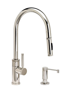 Waterstone 9410-2 Industrial Standard Reach PLP Pulldown Angled Spout Faucet w/Toggle Sprayer 2pc Suite