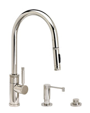 Load image into Gallery viewer, Waterstone 9410-3 Industrial Standard Reach PLP Pulldown Angled Spout Faucet w/Toggle Sprayer 3pc Suite
