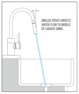 Waterstone 9410 Industrial Standard Reach PLP Pulldown Angled Spout Faucet w/Toggle Sprayer