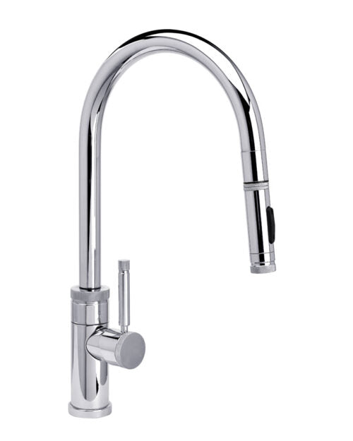 Waterstone 9410 Industrial Standard Reach Pulldown Angled Spout Faucet w/Toggle Sprayer