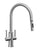 Waterstone 9412 Industrial 2 Handle Pull-Down Kitchen Faucet - Parent
