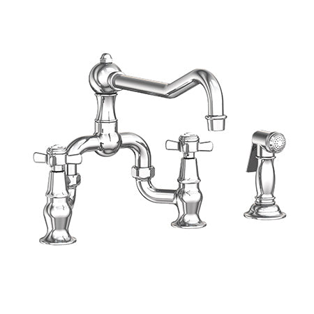 Newport Brass 9451-1 Fairfield Kitchen Bridge Faucet With Side Spray