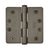 Emtek 96224 9600 Brass Hinge , HD , 1/4"RdCr , 4x4"