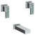 Watermark 97-5-J5 Jem Wall Mounted 3 Hole Bath Set