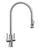 Waterstone 9702 Industrial 2 Handle Pull-Down Kitchen Faucet - Parent