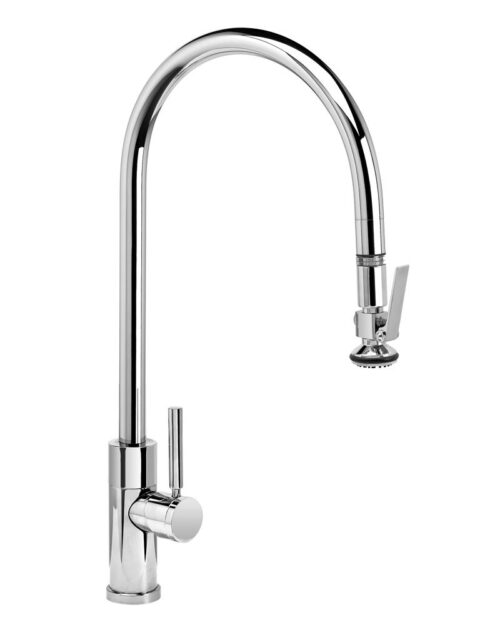 Waterstone 9750 Contemporary Extended Reach Pulldown Faucet Lever Sprayer