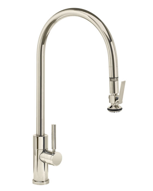 Waterstone 9750 Contemporary Extended Reach Pulldown Faucet Lever Sprayer