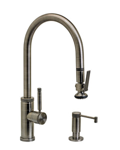 Waterstone 9800-2 Industrial PLP Pulldown Faucet w/Lever Sprayer 2pc Suite