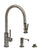 Waterstone 9810-3 Industrial Standard Reach PLP Pulldown Angled Spout Faucet w/Lever Sprayer 3pc Suite