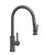 Waterstone 9810 Industrial Standard Reach Pulldown Angled Spout Faucet w/Lever Sprayer