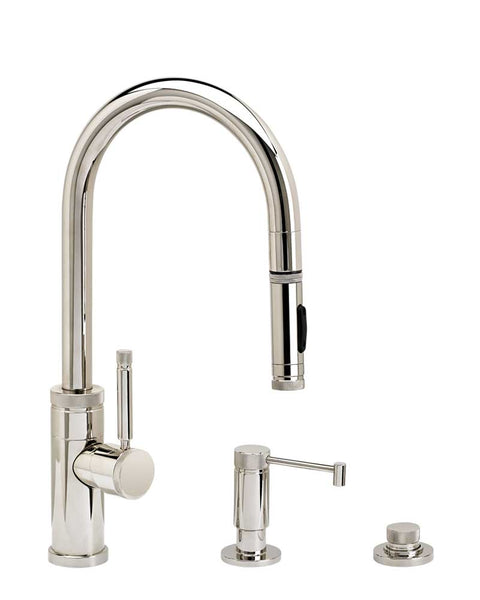 Waterstone 9900-3 Industrial Prep Size PLP Pulldown Faucet w/Toggle Sprayer 3pc Suite