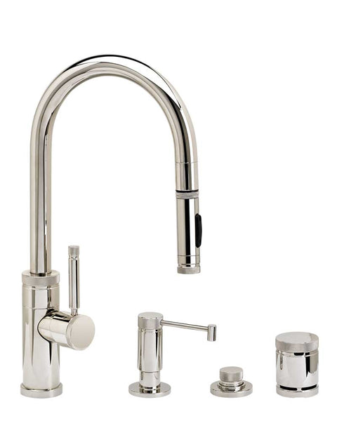 Waterstone 9900-4 Industrial Prep Size PLP Pulldown Faucet w/Toggle Sprayer 4pc Suite