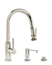 Load image into Gallery viewer, Waterstone 9940-3 Industrial Prep Size PLP Pulldown Angled Spout Faucet w/Toggle Sprayer 3pc Suite