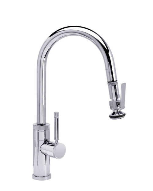 Waterstone 9940 Industrial Prep Size Pulldown Angled Spout Faucet w/Toggle Sprayer