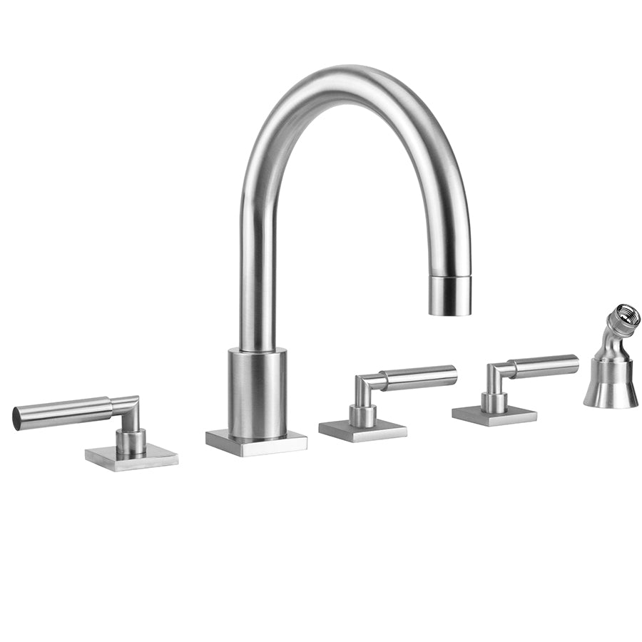 Jaclo 9981-TSQ459-A-TRIM Contempo Uptown Roman Tub Set With Hub Base Lever Handles - Parent