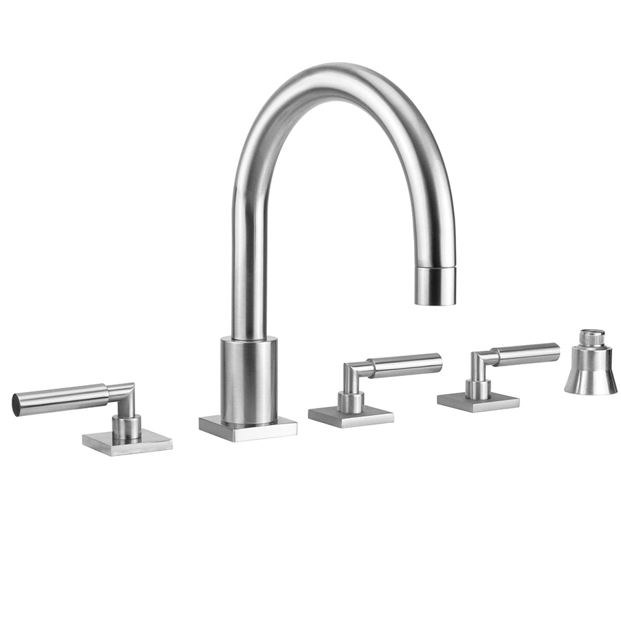 Jaclo 9981-TSQ459-S-TRIM Contempo Uptown Roman Tub Set With Hub Base Lever Handles - Parent