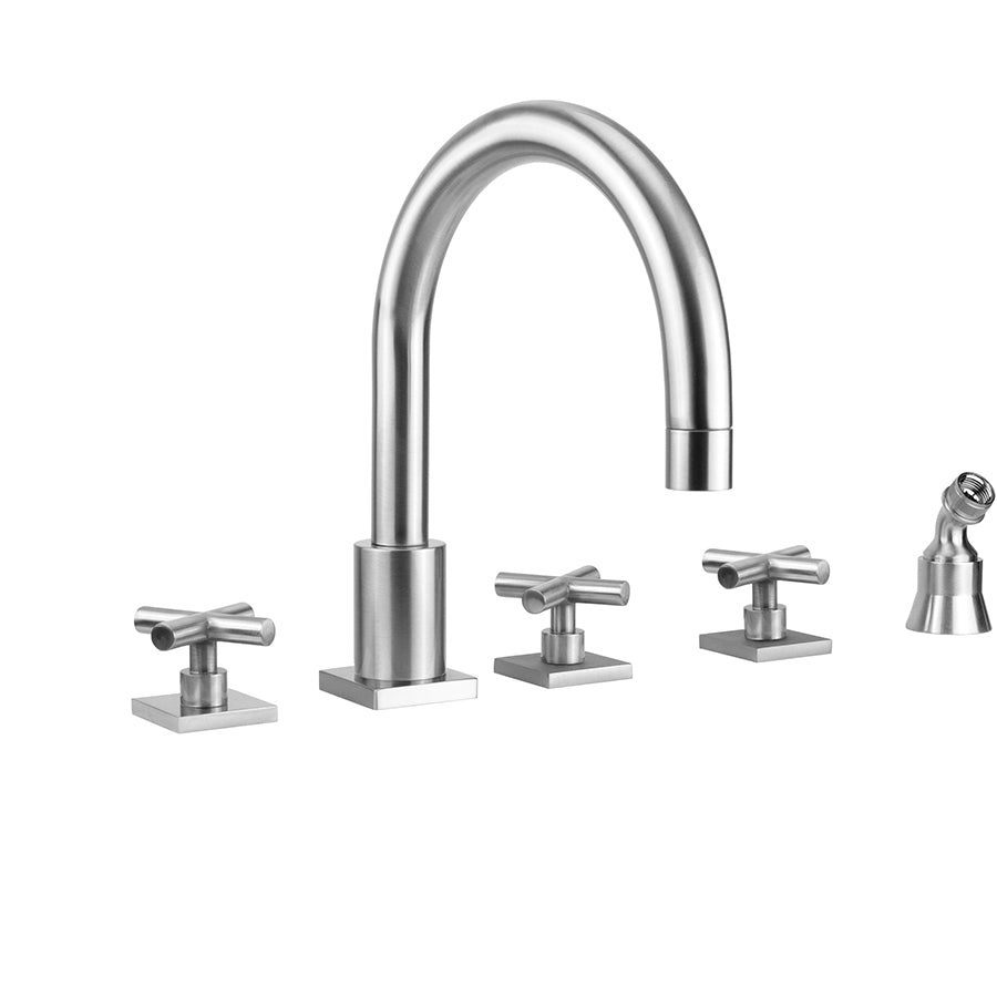 Jaclo 9981-TSQ462-A-TRIM Contempo Uptown Roman Tub Set With Hub Base Cross Handles - Parent